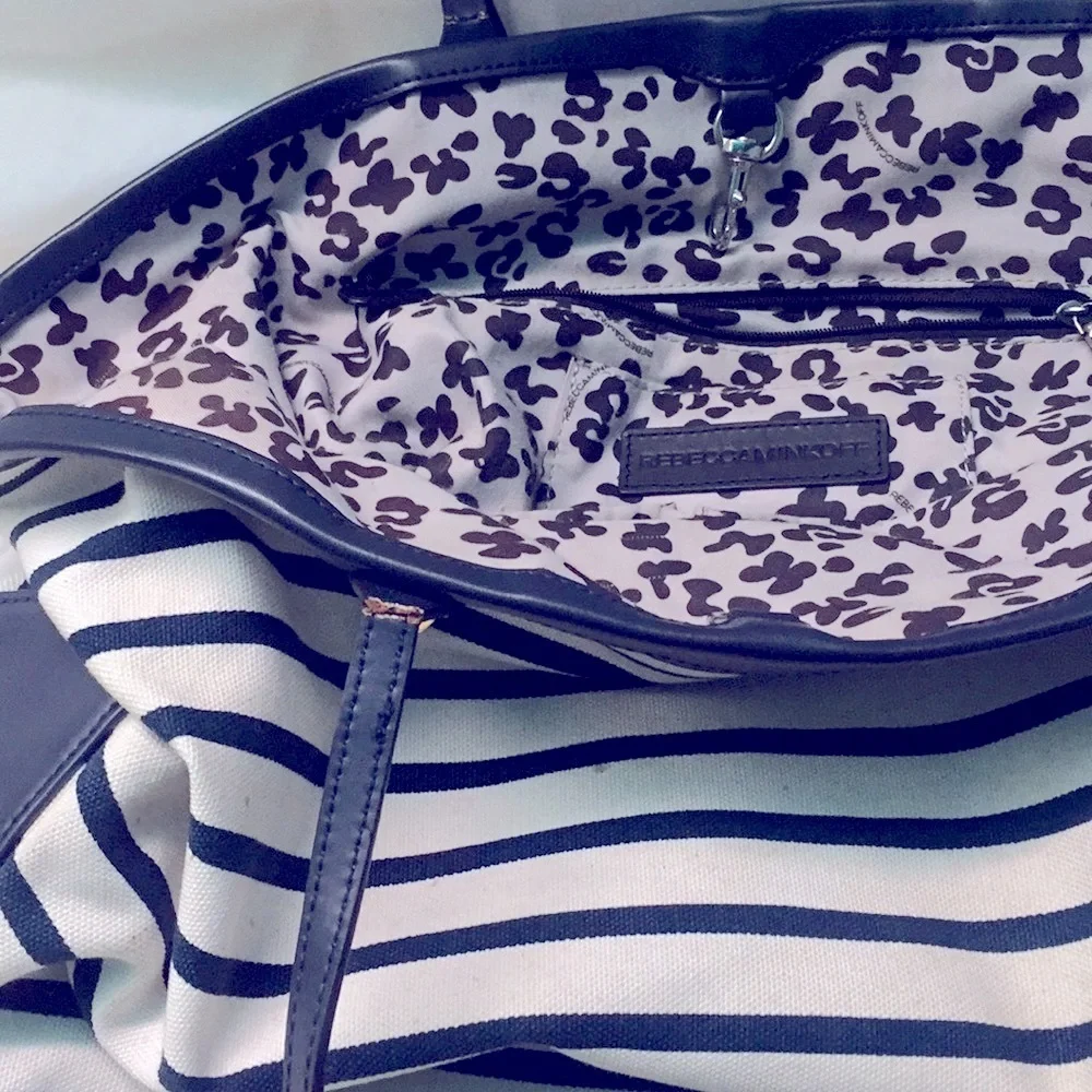 Rebecca Minkoff  Summer Canvas Navy Blue Bag